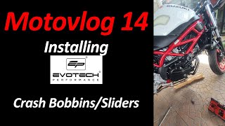 Motovlog 14 Modifying my 2021 SV650  Installing Evotech Crash Bobbins  Sliders [upl. by Chisholm482]