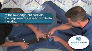 How to flash Metal Roofing Systems Ridge Installation [upl. by Ttnerb447]