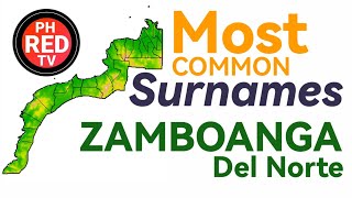 Zamboanga del Norte most common surnames [upl. by Lasyrc]