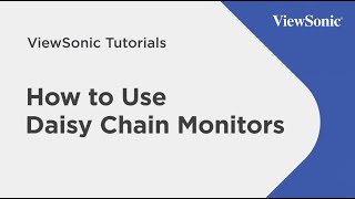 ViewSonic Tutorials  How to Use Daisy Chain Monitors [upl. by Sunderland]