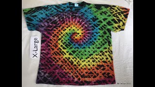 MrTieDyes Discharged HashTag Rainbow Spiral Tee with Decolourant [upl. by Johnna343]