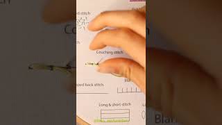 Couching stitch tutorial  embroiderychallenge [upl. by Ecnadnak]