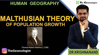 Malthusian Theory of Population Malthusian Theory UPSC [upl. by Hanley]