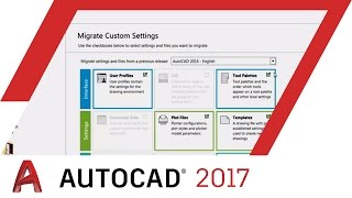 How to migrate settings AutoCAD 2017 Tutorial  AutoCAD [upl. by Lowndes]