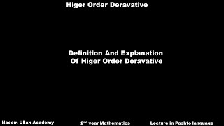 Higher order derivative and applications [upl. by Eittap423]