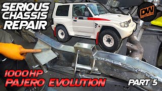 Serious chassis repair  V8 Pajero Evolution project Pt 5 [upl. by Ahsuat796]