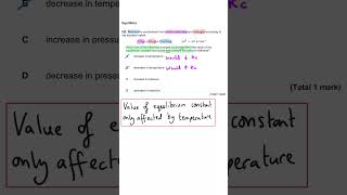 Equilibrium Constant  Yield  MCQ [upl. by Tilford]