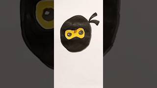 Ninja Face Acrylic Painting For Kids ninja painting art trending shorts ninjago viralshorts [upl. by Aiekram]