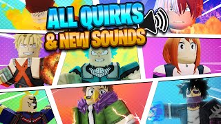 New Update ALL QUIRKS amp NEW SOUND EFFECTS IN BOKU NO ROBLOX REMASTERED Almost [upl. by Kath]