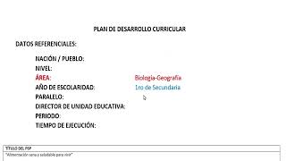 PLAN DE DESARROLO CURRICULAR 2023 [upl. by Gretna385]