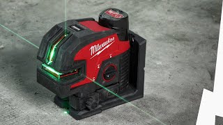 MILWAUKEE® M12™ Green Cross Line Laser with 4 Points [upl. by Nimoynib]