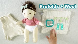 HOW TO USE Prefold Cloth Diapers with Wool Covers [upl. by Ramat148]