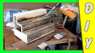 แชร์วิธี ทําลายไม้เอง แบบง่ายๆๆ เพื่มความสวยงามให้ไม้พาเลท l Wood Burning Torching Technique on Pine [upl. by Carin]