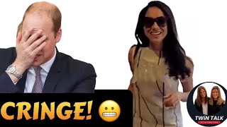 TWiN TALK Cringe video of Meghan Markle thinking she’s a celebrity 😬 [upl. by Anaujait692]