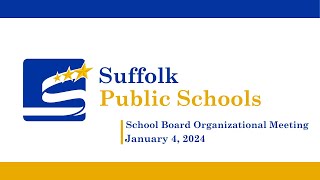 January 4 2024  School Board Organizational Meeting [upl. by Rahm]