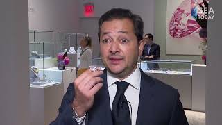 Pink diamond expected to sell for 10 million at NYC auction [upl. by Hpeosj382]