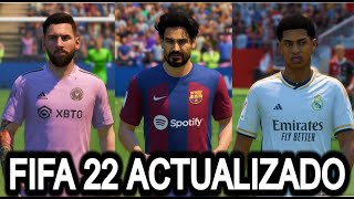 Actualiza tu FIFA 22 a EA FC 24 equipos uniformes fichajes plantillas para PS4 PS5 XBOX ONE PC [upl. by Lindy947]