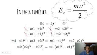 Explicação da equação da colisão elástica total entre dois corpo em uma dimensão [upl. by Tnafni]