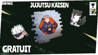 RÉCOMPENSES GRATUITES JUJUTSU KAISEN SUR FORTNITE   JUJUTSU KAISEN CUP FORTNITE [upl. by Sanalda671]