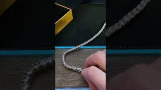 Shop GLD 5mm 18in tennis chain review WITH diamond tester [upl. by Alaaj25]