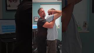 Chiropractic Adjustment  Standing Thoracic Lift chiro chiropracticadjustment getadjusted [upl. by Maribeth138]