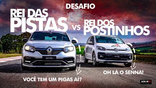 QUAL É MELHOR UP TSI OU SANDERO RS Disputa no Haras Tuiuti  Alta RPM [upl. by Ahgiel924]