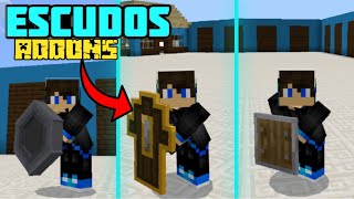 ADDON NUEVOS ESCUDOS para MINECRAFT PE 116  ESCUDOS NUEVOS PARA MINECRAFT BEDROCK  MPCE [upl. by Epner771]