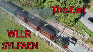 The Earl at Sylfaen Station  Welshpool amp Llanfair Railway  Drone Video [upl. by Bethezel593]