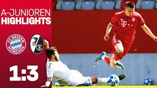 FC Bayern cannot benefit from a lead vs SC Freiburg  Highlights  U19 Bundesliga 201819 [upl. by Kancler]