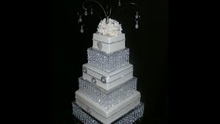 DIY crystal wedding cake stand Cake stand chandelier [upl. by Dierolf]