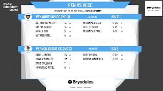 Penwortham CC 2nd XI v Vernon Carus CC 2nd XI [upl. by Roosnam]