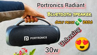 Portronics Radiant 30W wireless Bluetooth speaker unboxing price 2500 [upl. by Adile]