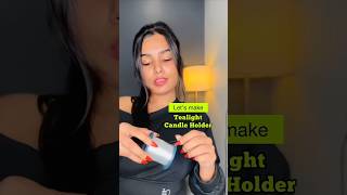 Diy Tealight Holder 😱crafteraditi diwalicraft tealightcandleholder diy shorts CrafterAditi [upl. by Lasky]