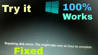 Repairing disk errorsthis might take over an hour to complete  problem solved for me [upl. by Ogires]