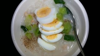 FILIPINO CONGEE RICE PORRIDGE EASY RECIPE  LUGAW [upl. by Inalem]