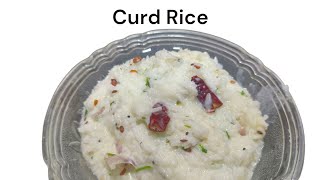 CURD RICE RECIPE 😋 [upl. by Shornick866]