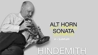 P Hindemith Sonata for horn and piano 1943 4 Lebhaft [upl. by Loesceke]