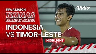 Highlights  Indonesia VS TimorLeste  FIFA A Timnas Indonesia [upl. by Akined]