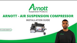 Arnott Air Suspension Compressor Installation Video for MercedesBenz RClass W251 [upl. by Yahsram]