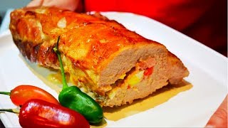 Carre de cerdo relleno al horno FACIL carne mechada [upl. by Strohben]