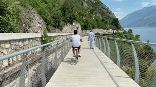 Limone sul Garda  Bike amp pedestrian Paths  AMAZING  Cycling in Lake Garda [upl. by Ariaec]