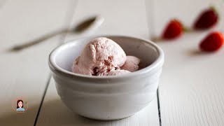 Gelato alla fragola ricetta senza gelatiera e con soli 3 ingredienti [upl. by Akceber]