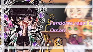 Fandoms react to omori  part 3 credits in the description [upl. by Zawde646]