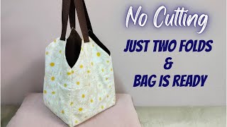 DIY Create a Stylish Bag Without Any Cutting  Very Easy To Sew  Project For Beginners [upl. by Chuck]