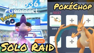 How to SOLO Genesect Raid  Pokémon Go  1 Trainer [upl. by Aieki]