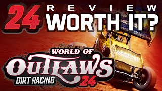 Review of World of Outlaws Dirt Racing 24  Is it worth it [upl. by Esorbma]