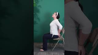 Gentle Backbend  Chair Yoga For Seniors and Beginners [upl. by Leziar]