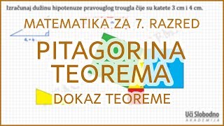 Pitagorina teorema  Zadatak 1  Matematika za 7 razred [upl. by Eissed]