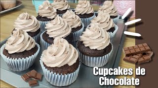 Cupcakes de Chocolate 🍫 Receta Fácil [upl. by Alleda]