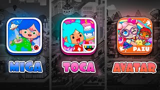 Toca Boca vs Avatar World vs Miga Town [upl. by Ryun]